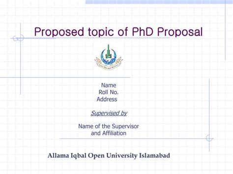 5 Essential Phd Proposal Presentation Templates