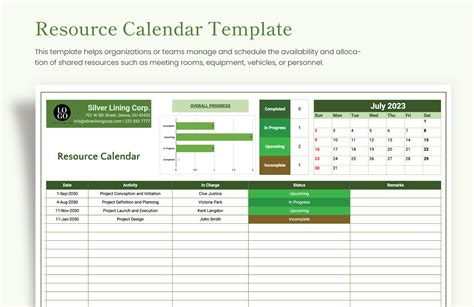 5 Essential Resource Calendar Templates In Excel