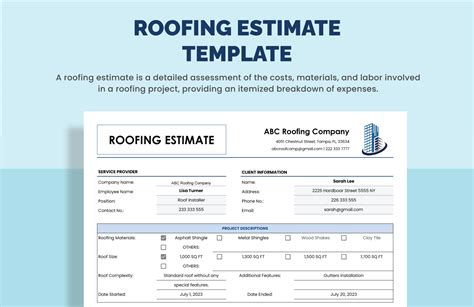 5 Essential Tips For A Roofing Estimate Template