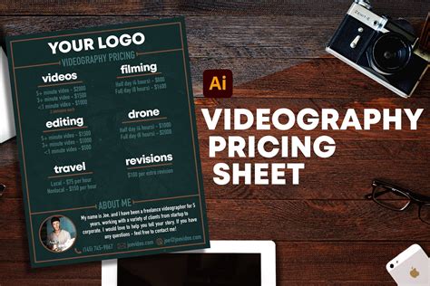 5 Essential Tips For A Videographer Price Sheet Template