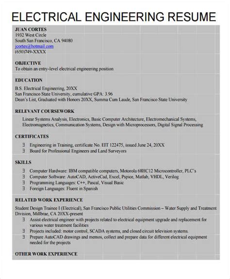 5 Essential Tips For Ttu Engineering Resume Template