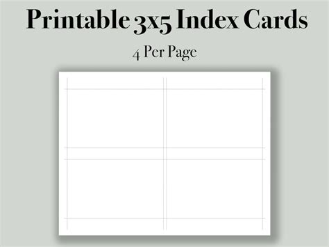 5 Essential Uses For 3x5 Index Card Templates