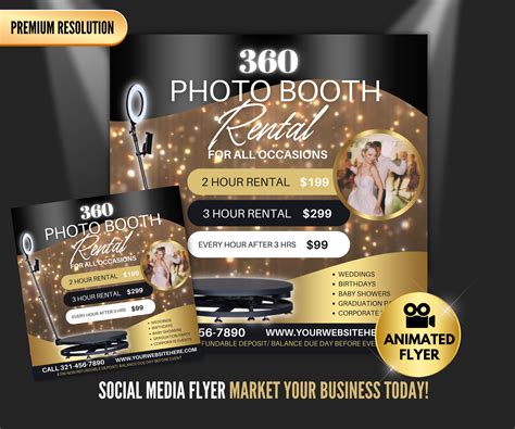 5 Free 360 Photo Booth Flyer Templates