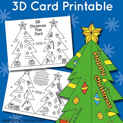 5 Free 3d Christmas Tree Templates