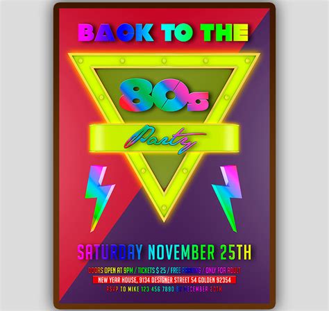 5 Free 80s Flyer Templates You Need Now