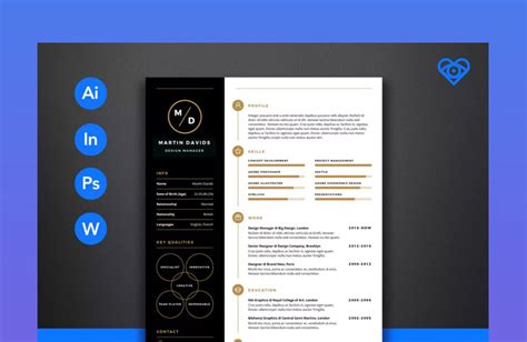 5 Free Adobe Illustrator Resume Templates