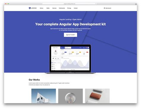 5 Free Angular Landing Page Templates