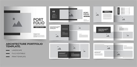 5 Free Architecture Portfolio Templates In Illustrator