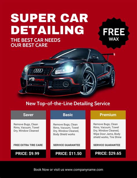 5 Free Auto Detailing Flyer Templates