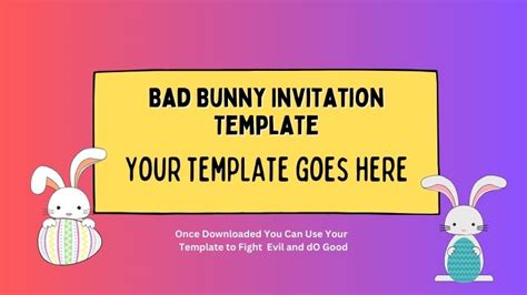 5 Free Bad Bunny Invitation Templates