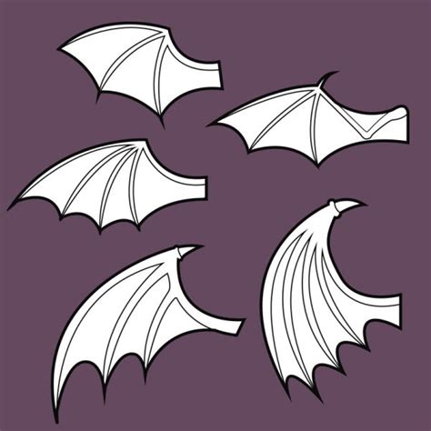 5 Free Bat Wing Templates