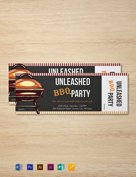 5 Free Bbq Ticket Templates To Download Now