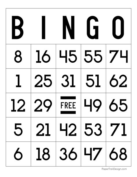 5 Free Bingo Card Templates