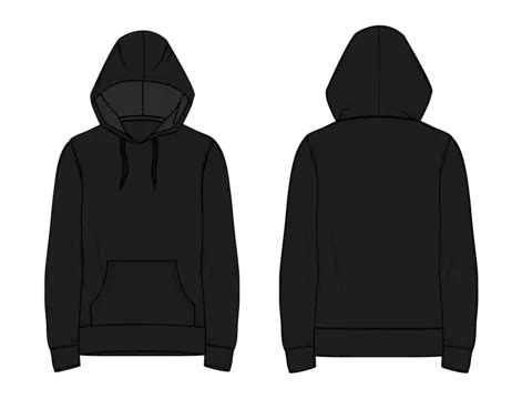 5 Free Black Hoodie Templates In Png