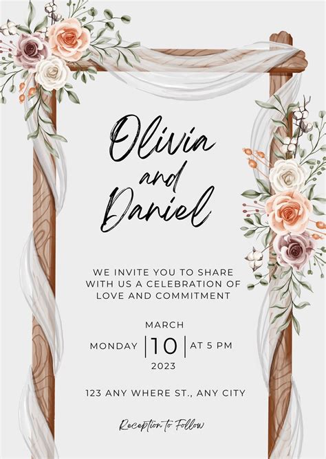 5 Free Blank Wedding Invitations Templates