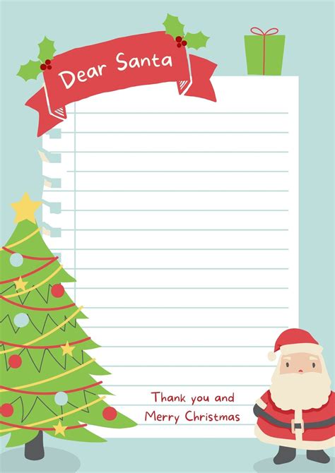 5 Free Christmas Letter To Santa Templates