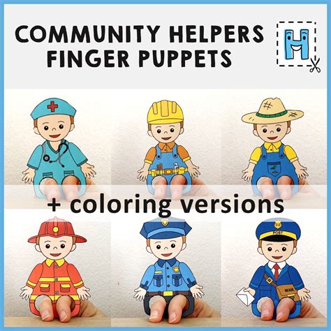 5 Free Community Helper Puppets To Print