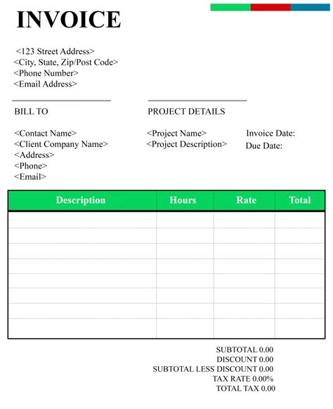 5 Free Consulting Invoice Templates