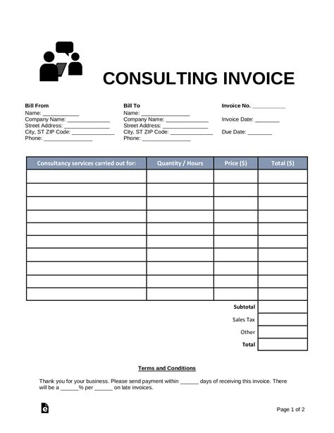 5 Free Consulting Invoice Templates In Excel