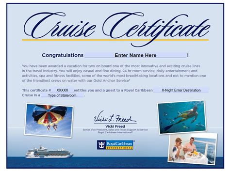 5 Free Cruise Gift Certificate Templates