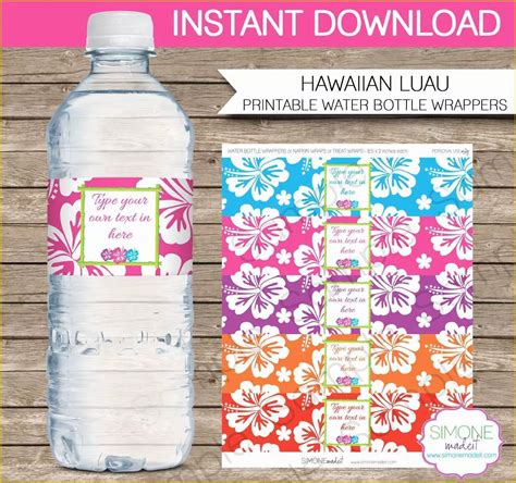 5 Free Diy Water Bottle Label Templates