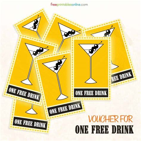 5 Free Drink Voucher Templates To Print Now