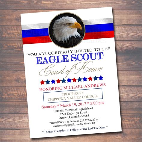 5 Free Eagle Scout Invitation Templates