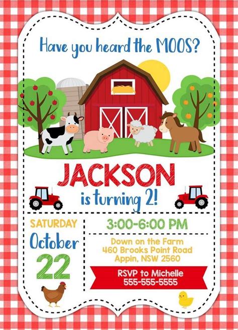 5 Free Farm Invitation Templates