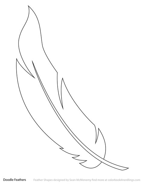 5 Free Feather Template Printables