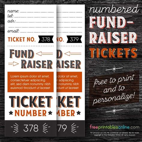 5 Free Fundraiser Ticket Templates To Boost Sales