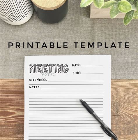 5 Free Goodnotes Meeting Notes Templates