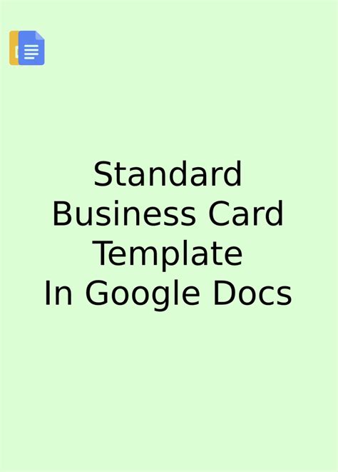 5 Free Google Docs Templates For Business Cards