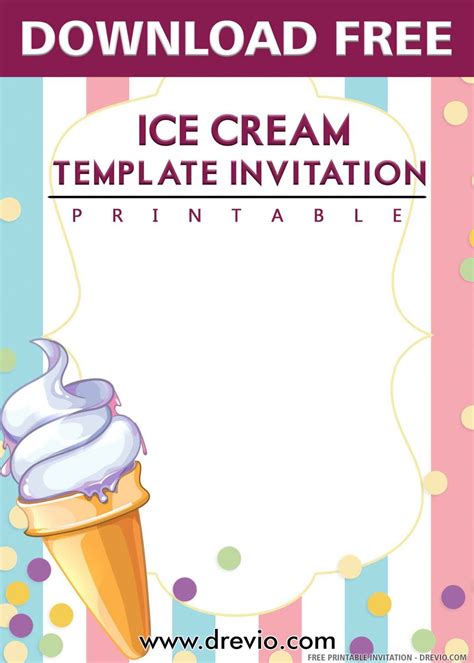 5 Free Ice Cream Invitation Templates To Download