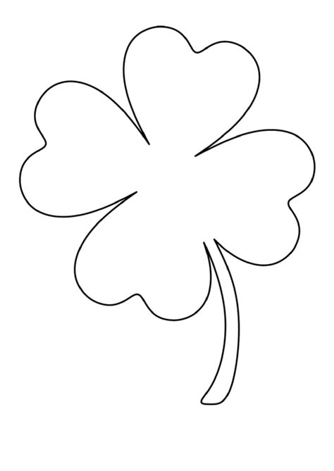 5 Free Large Four Leaf Clover Templates