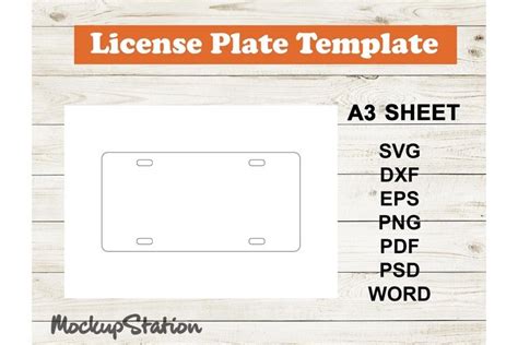 5 Free License Plate Template Printables