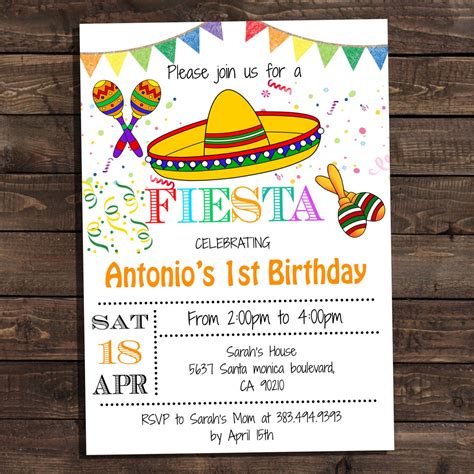 5 Free Mexican Theme Invitations Templates