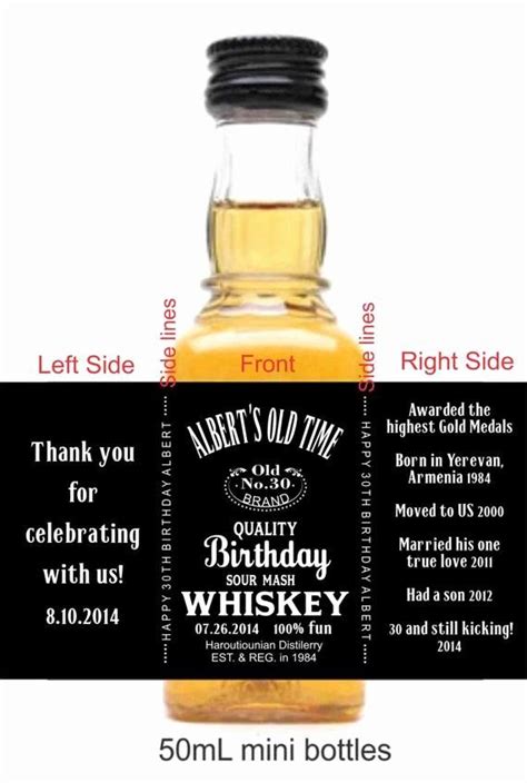 5 Free Mini Liquor Bottle Label Templates