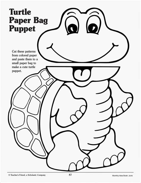 5 Free Paper Bag Puppet Templates For Kids