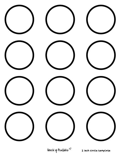 5 Free Printable Circle Templates