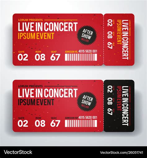 5 Free Printable Concert Ticket Templates