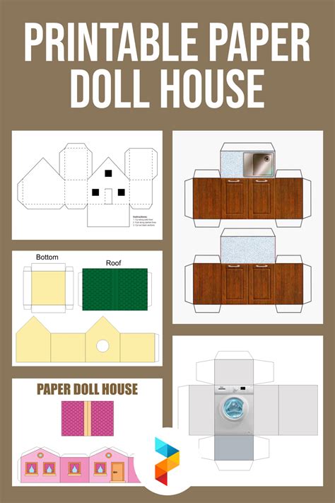 5 Free Printable Dollhouse Furniture Templates