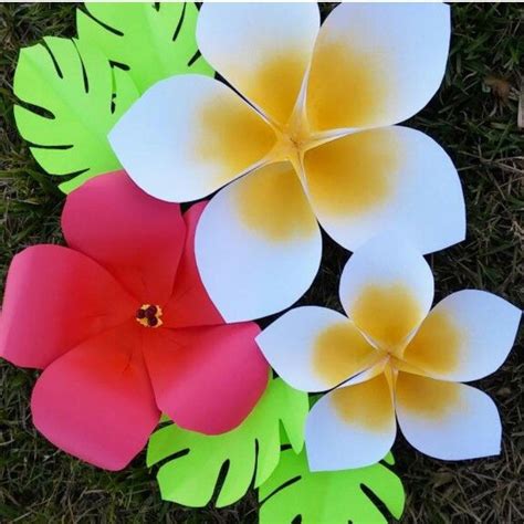 5 Free Printable Hibiscus Paper Flower Templates