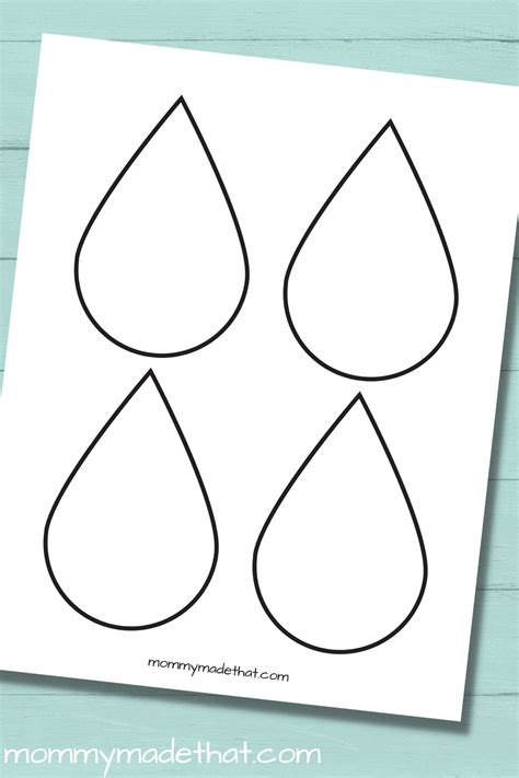 5 Free Raindrop Cut Out Templates