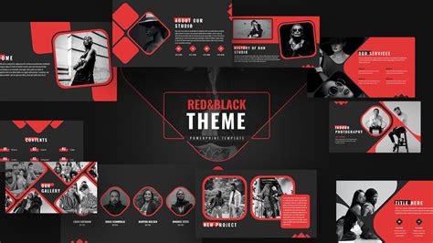 5 Free Red And Black Powerpoint Templates