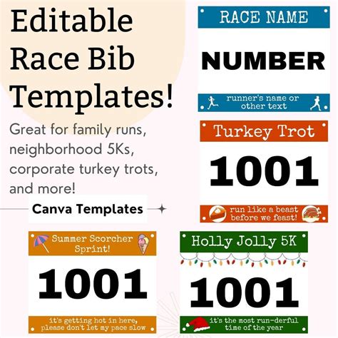 5 Free Running Bib Templates Download