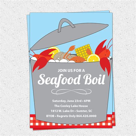 5 Free Seafood Boil Invitation Templates