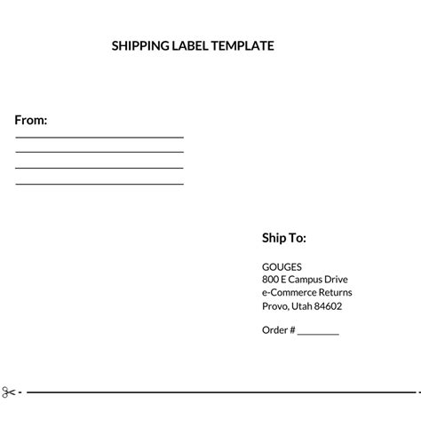 5 Free Shipping Label Templates