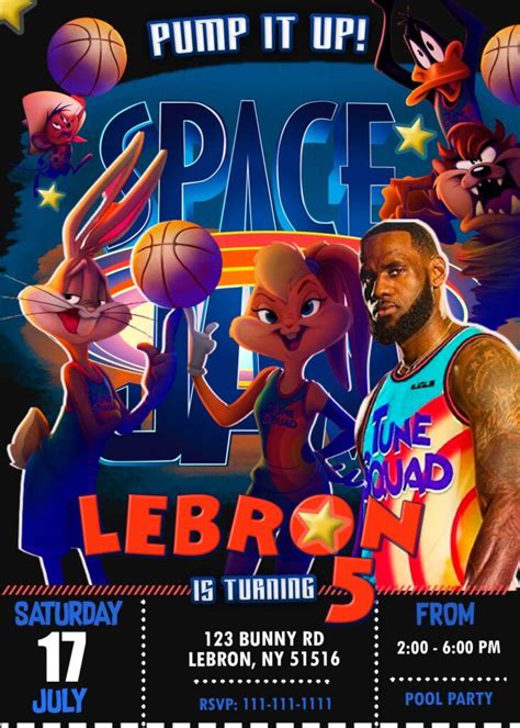 5 Free Space Jam Invitation Templates You Need