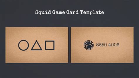 5 Free Squid Game Card Templates