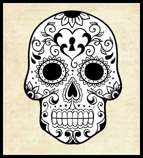 5 Free Sugar Skull Printable Templates